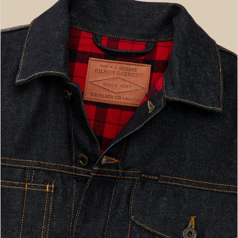 Filson Lined Denim Short Cruiser Jacket USA MADE - Picture 2 of 6